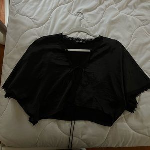 Nasty gal black crop top